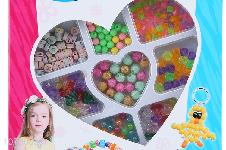 New Arrival Plastic Beads Set Colorful Craft Diy Jewelry For Kids