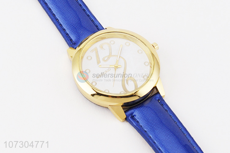 Newest Blue Watchband Watch Fashion Ladies Watch