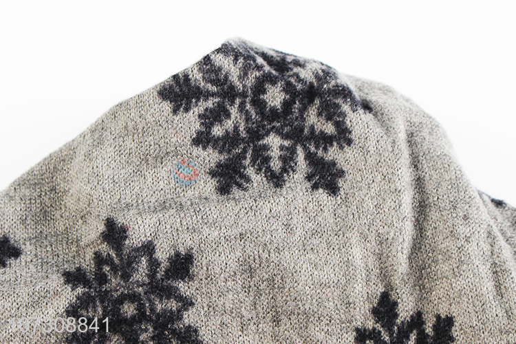 Premium Quality Christmas Snowflake Pattern Winter Knitting Caps Beanie Hats