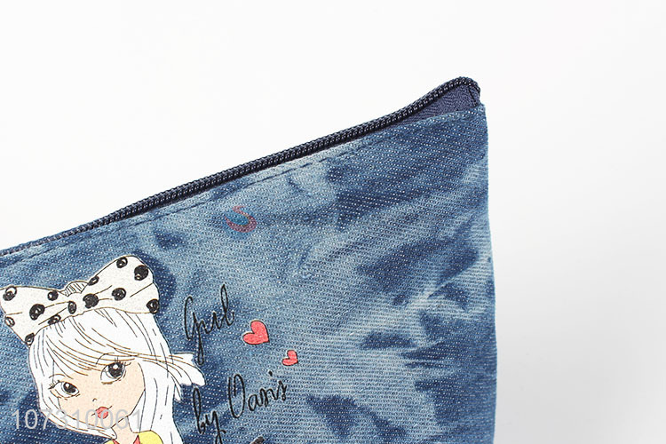 High quality personalized ladies denim wallet clutch bag