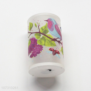 Hot Selling Flowers Bird Pattern Cylinder Shaped Led Decoration Light