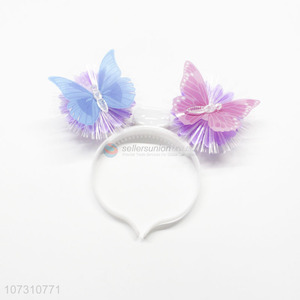 Best Price Glowing Hair Accessories Butterfly Flashing Headband For Decoration