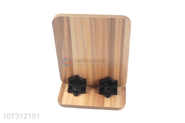 Promotional items rectangle folding plastic makeup mirror wood grain mirror