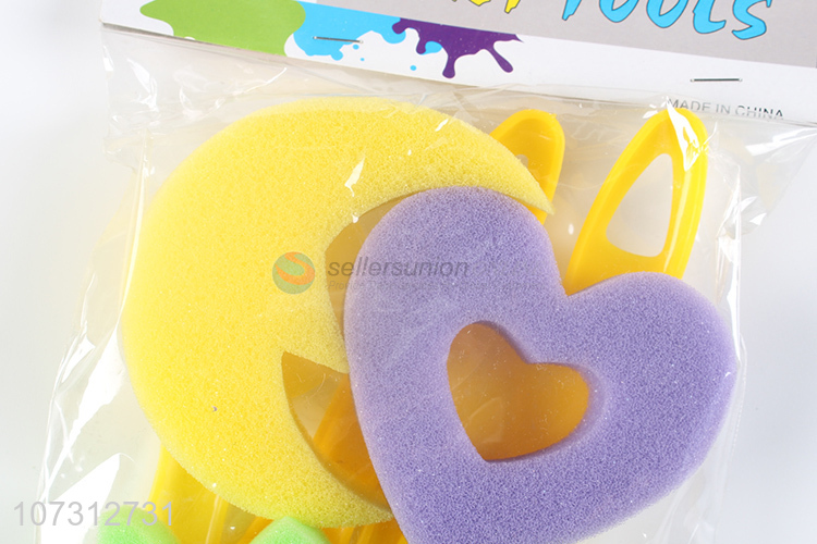 Hot selling children DIY sponge painting roller sponge brush