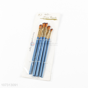 New style art supplies 5pcs wooden handle painting brush watercolor paintbrush