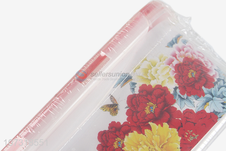 Wholesale cheap 4pcs classic rose printed lock&lock preservation box crisper for microwave oven