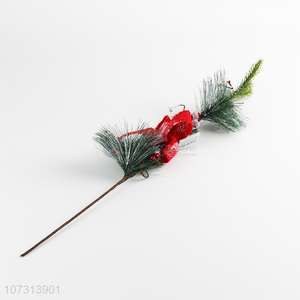 Best Sale Christmas Pine Needles Picks with Bow for Decoration