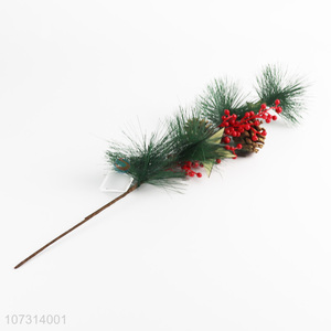 Popular Artificial Pine Branches Pinecone Picks for Christmas Decoration