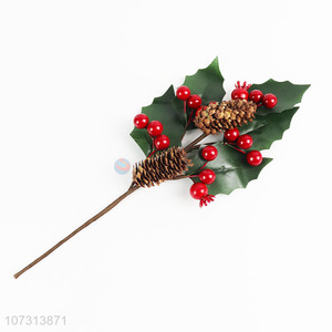 Best Sale Artificial Twigs Pine Cones Red Berries Christmas Picks