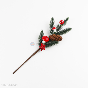 Wholesale Christmas Artificial Pine Needles Twigs With Pine Cones