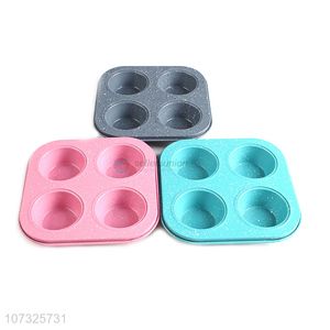 Factory Sell 4 Cavities Non Stick Cake Mold Metal Baking Mould