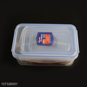 Wholesale Rectangular Plastic Food Sealed Container Preservation Storage Box