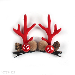 Wholesale Personalized Cute Deer Horn Christmas Hairpin