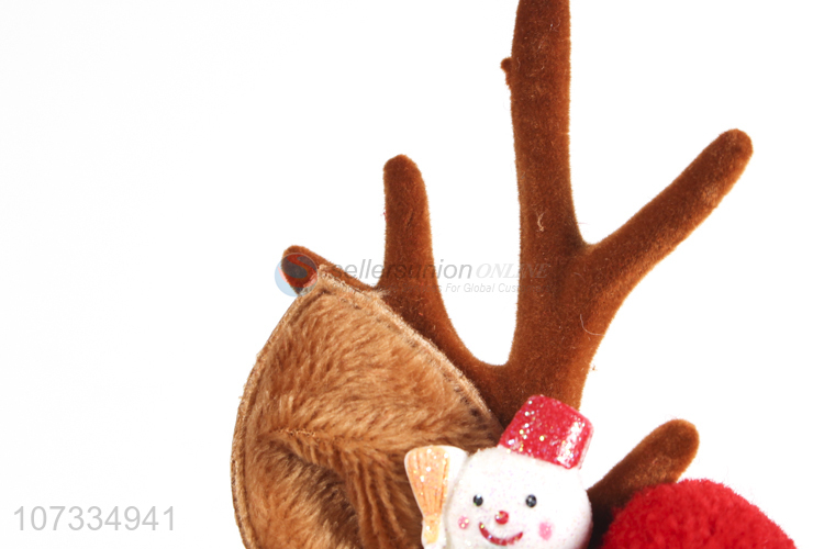 Hot Sales Antler Hair Clip Christmas Snowman Jewelry Plush Ears Hairpin