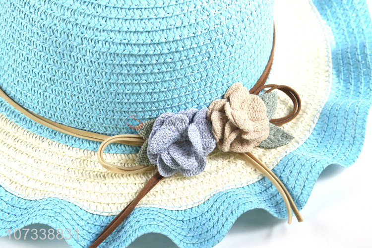 Latest Design Children Straw Hats Kids Summer Beach Hat Floppy Hat