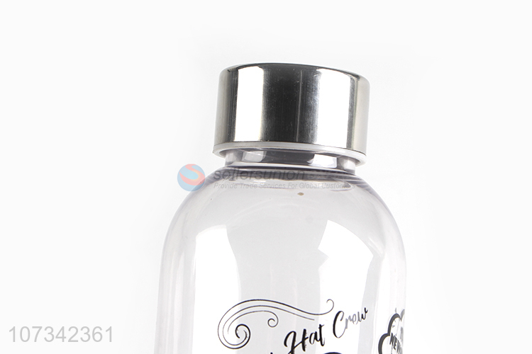 Custom 600 ml Cartoon Printing Flat Cover Water Bottle