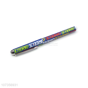 Fashion Heat Transfer Printing Ballpoint Pen With Pen Cap