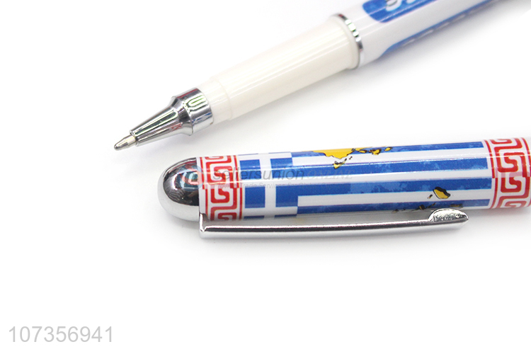 Custom Heat Transfer Printing Ballpoint Pen With Pen Cap