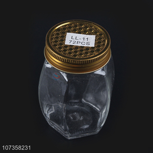 Hot products transparent flower tea glass jar candy jar for kitchen