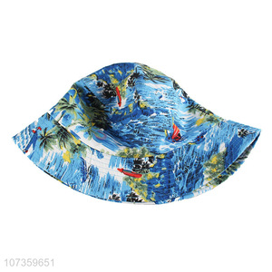 Custom Ocean Style Printing Fisherman Hat Casual Bucket Hat