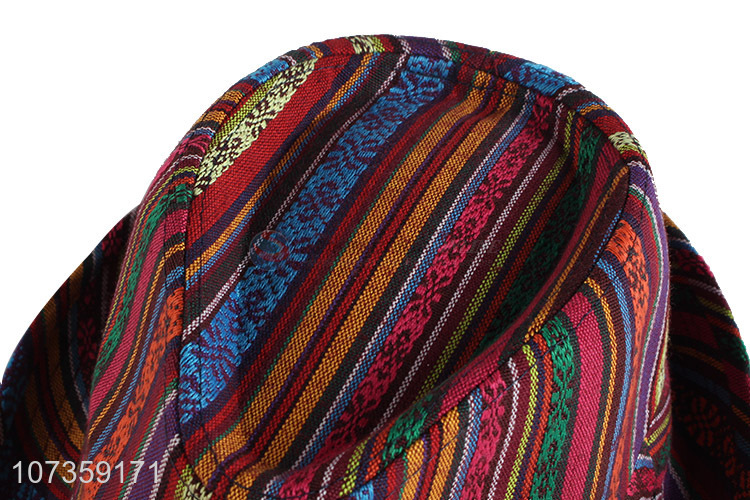 Wholesale Ethnic Style Colorful Fedora Hat Cotton Hat