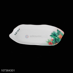 Classic Printing White Melamine Plates Fashion Dinner Plate