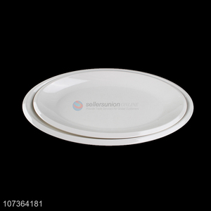 Wholesale Oval White Dinner Plate Fashion Melamine Tableware