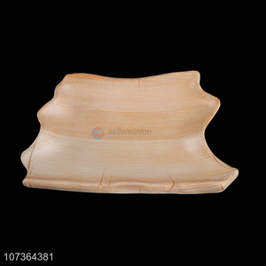 Creative Design Imitation Wood Texture Color Melamine Plate Food Dishes