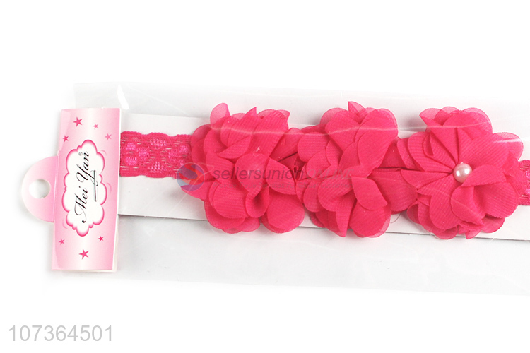 Hot Selling Girls Fashion Hairband Toddler Flower Elastic Headband