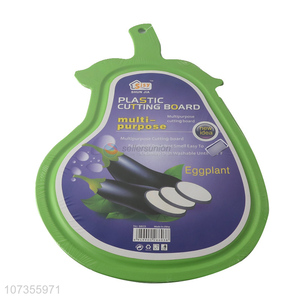 New style eggplant shape plastic household cutting board