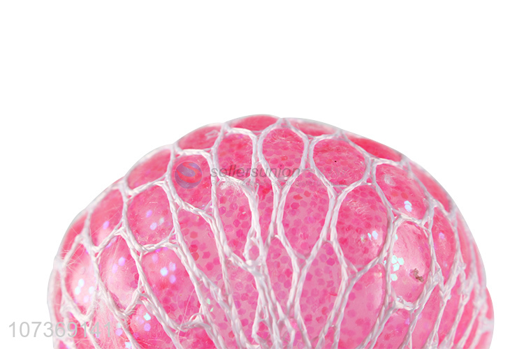 High Quality Glittering Mesh Grape Ball Squeeze Squishy Toy