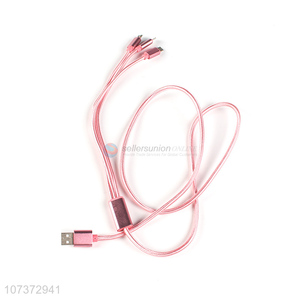 Wholesale Pink Multiple Head Usb Data Cable For Cellphone