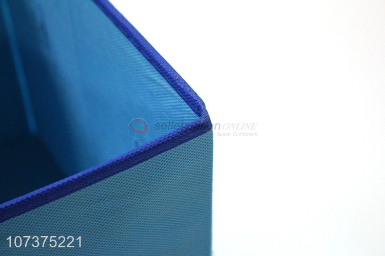 China manufacturer blue foldable non-woven storage box for home decoration