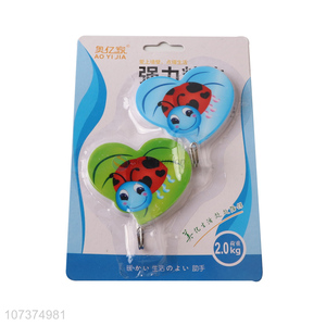 Low price cartoon plastic sticky hooks wall hooks for promotion