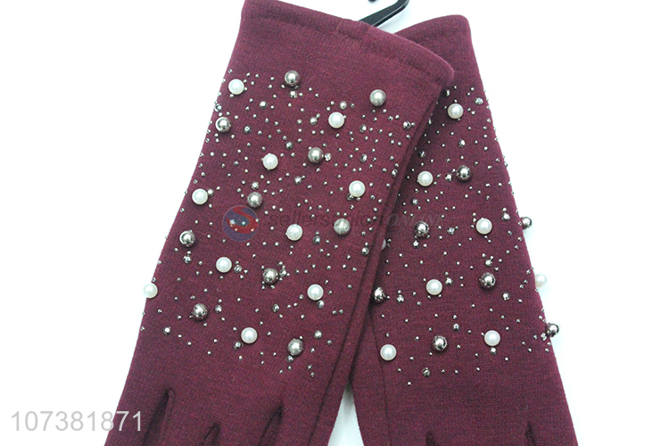 Hot Selling Fashion Women Winter Gloves Keep Warm Micro Velvet Gloves