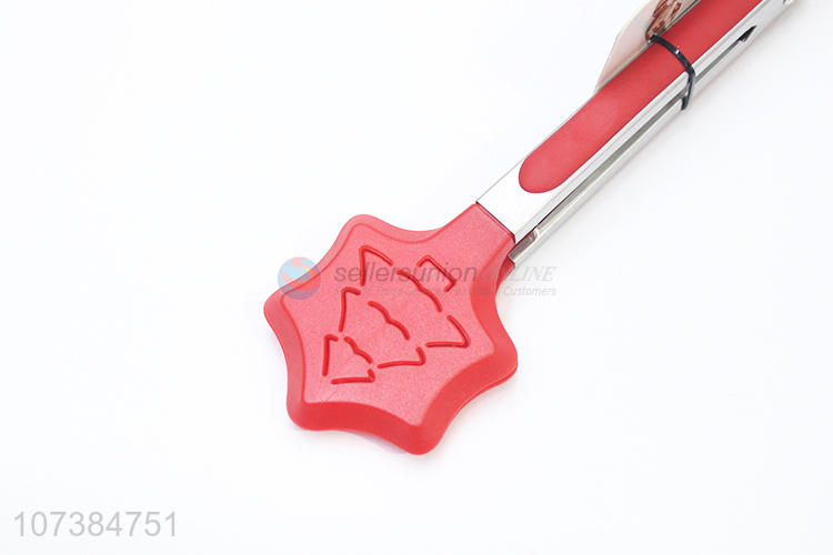 Promotional items 9 inch non-stick bpa free stainless steel food serving tongs