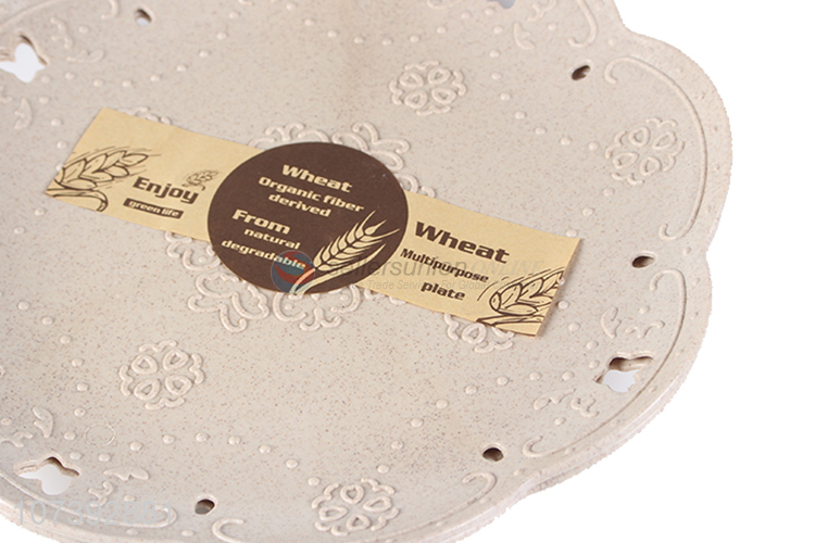 Wholesale Household Eco-Friendly Wheat Straw Food Plate Fruit Plate