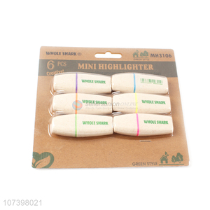 Factory wholesale office school stationery mini highlighter pen set