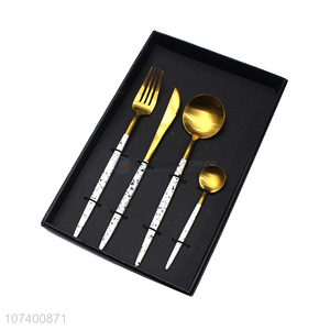 Factory price personalized 4 pieces stainless steel cutlery set