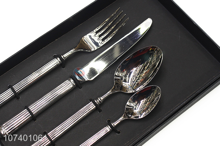 Fashion upscale luxury stainless steel cutlery metal tableware set