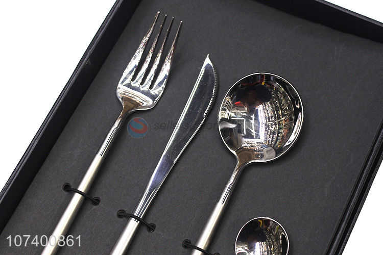 Factory direct sale deluxe stainless steel cutlery metal dinnerware set