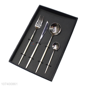 Factory direct sale deluxe stainless steel cutlery metal dinnerware set
