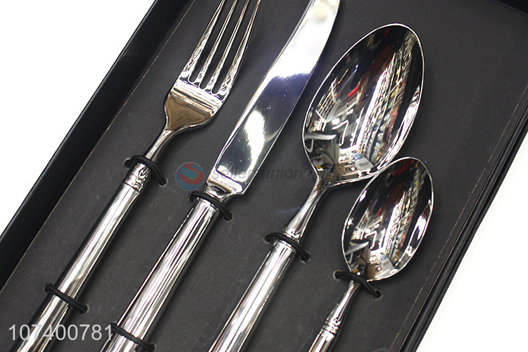 Excellent quality silver stainless steel flatware set for wedding party decoration
