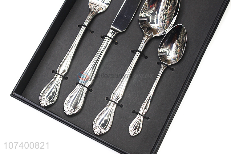 Good quality luxury stainless steel cutlery metal tableware set