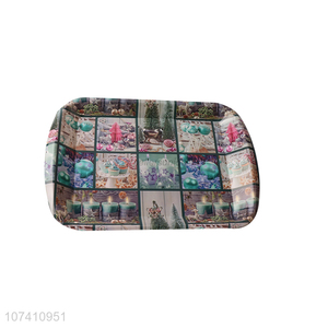 China factory christmas style plastic tray with handle