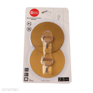 Wholesale round gold seamless sticky hooks adhesive wall hooks