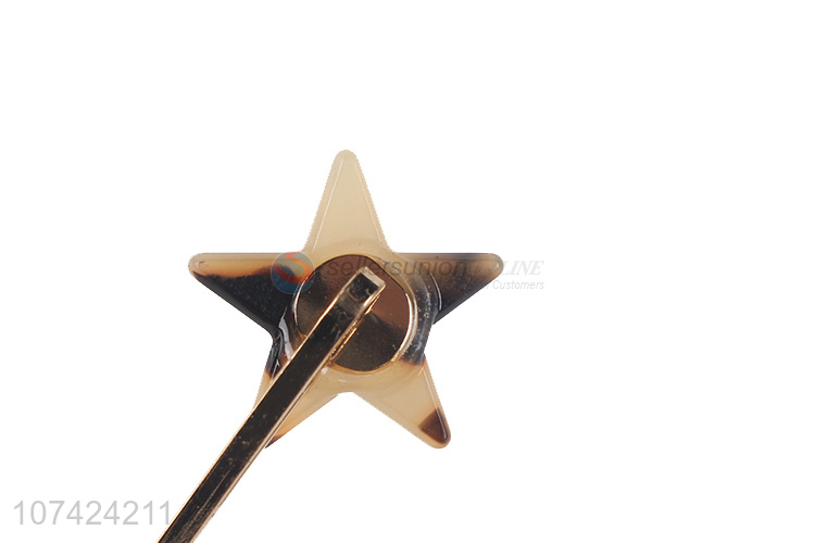 Best selling cellulose acetate sheet hair clip star hairpins