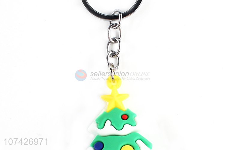 Hot Sale Colorful Christmas Tree Keychain Fashion Key Ring