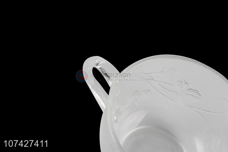 New Design Glass Coffee Cup & Saucer Set