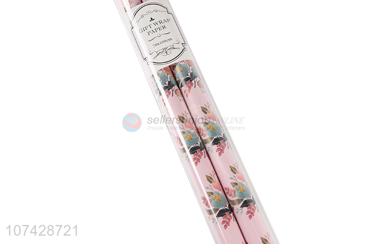 New Design Flower Pattern Gift Wrapping Paper Set